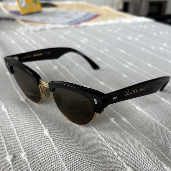 Celine Black and Gold Sunglasses - Picture 3 of 11